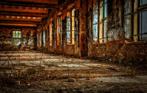 Old factory ruin decay