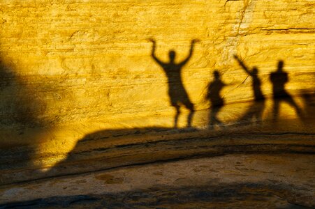 Shadow sunset rock