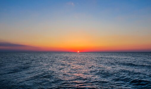 Baltic sea evening sun photo