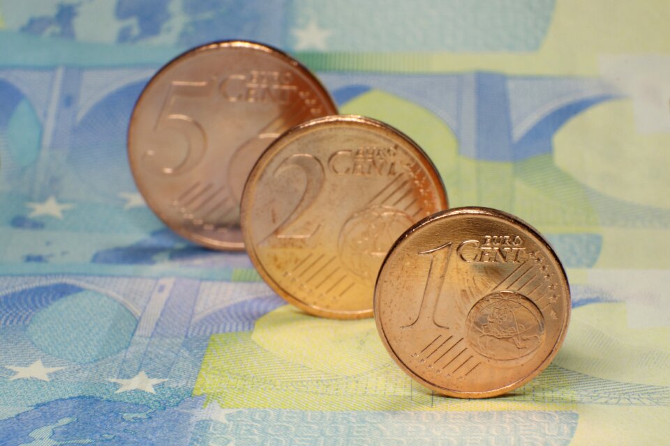 Metal money specie euro cent