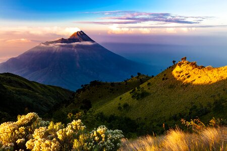 Volcano java island indonesia photo