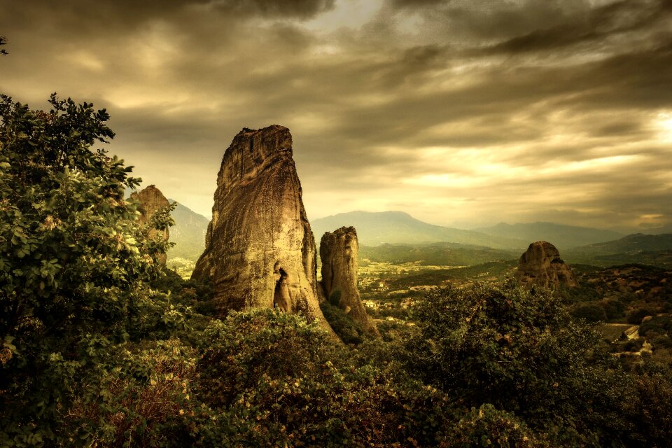 Greece monastery landscape
