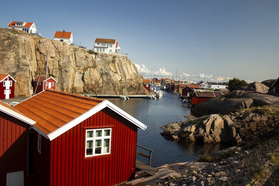 Boathouses bohuslän water