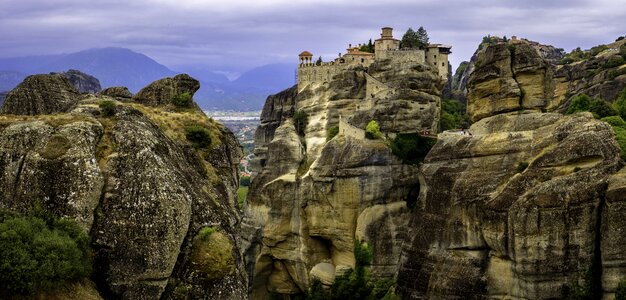 Greece monastery landscape photo