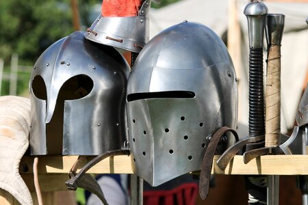 Metal helmets visor photo