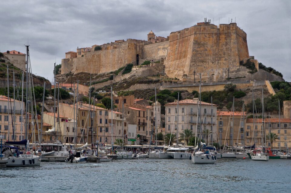 Fortress walls sailboats