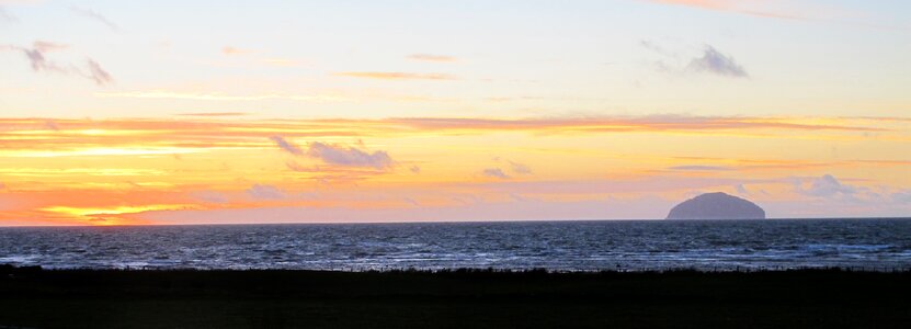 Dawn panoramic sea