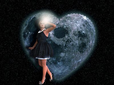 Night fantasy moon photo