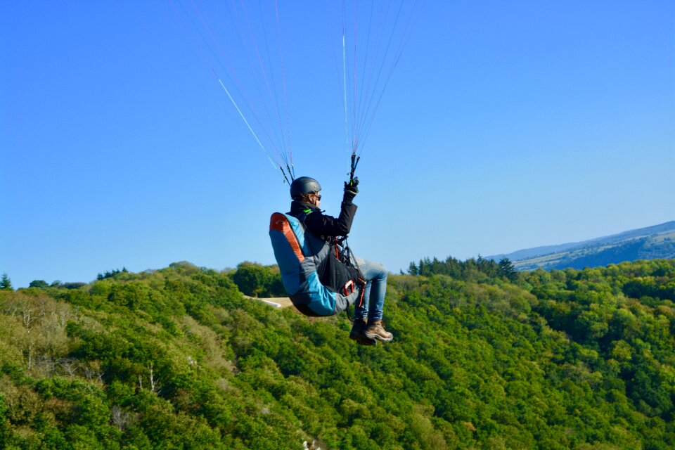 Seat paraglider flight fly photo