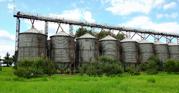 Agriculture tanks on the church landscape