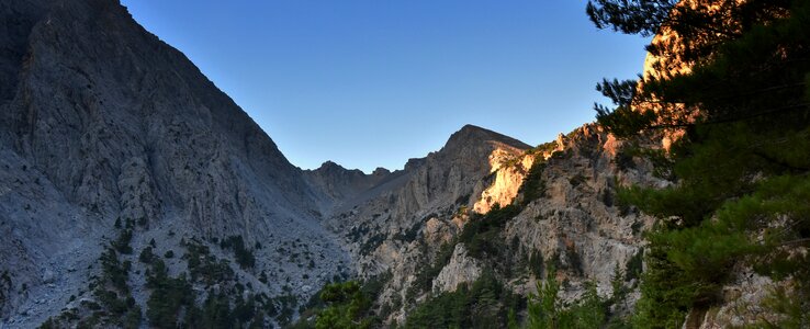 Mountains sunrise greece photo
