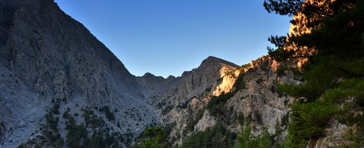 Mountains sunrise greece