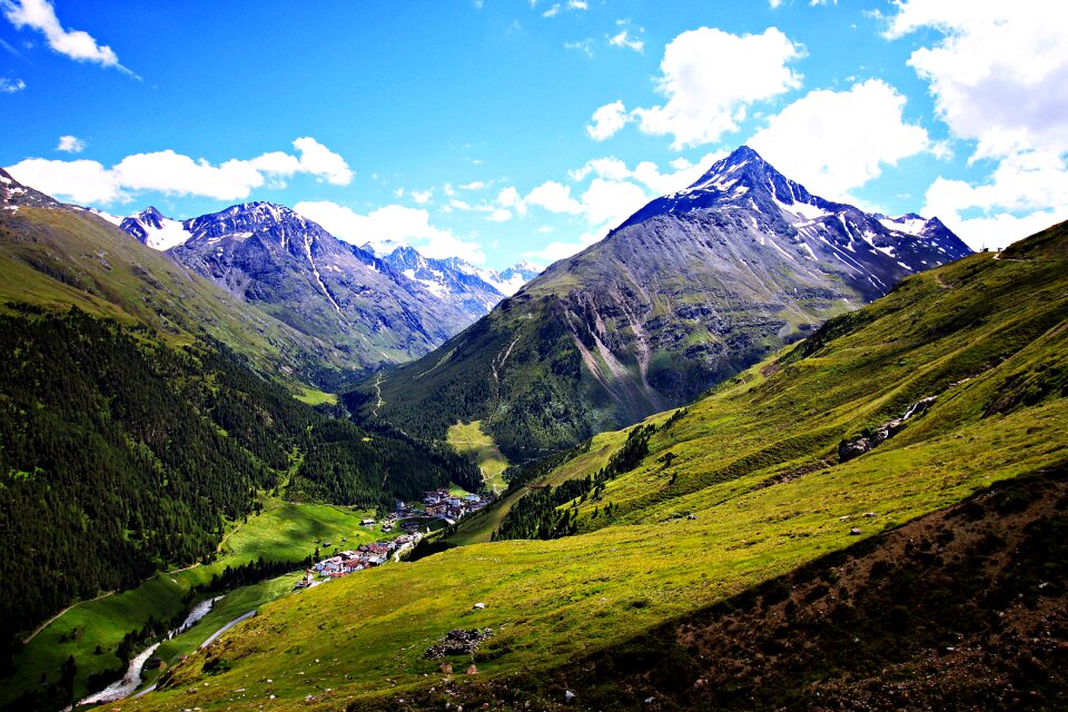 Landscape nature panorama photo