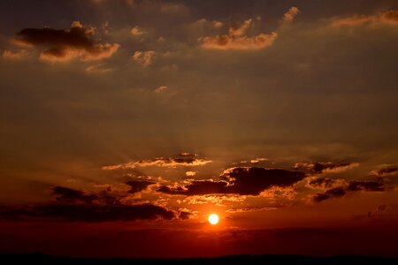 Sky sun afterglow