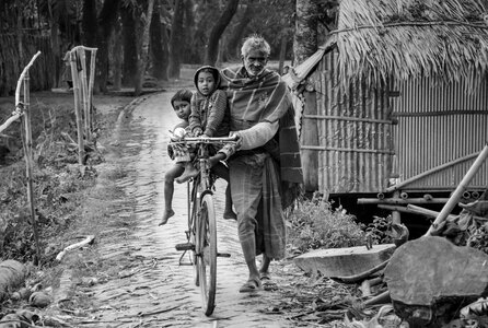 Bike childhood grandfather photo