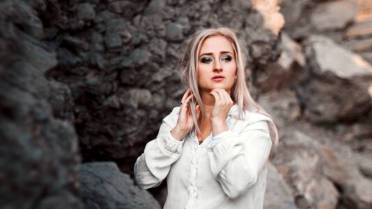 Nature girl portrait photo