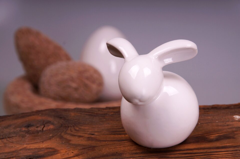 Easter bunny porcelain figure