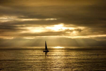 Sail sunlight sunset photo