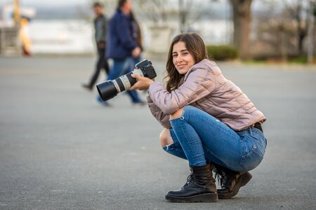 Woman street photographer photo
