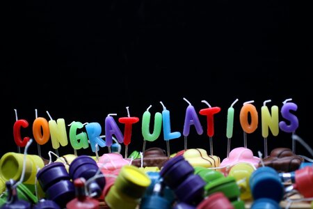 Congratulations cakes candle photo