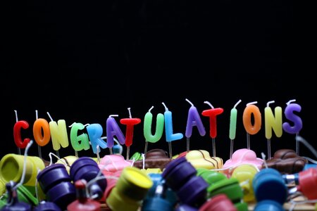 Congratulations cakes candle