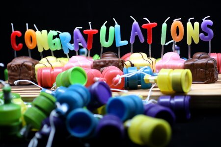 Congratulations cakes candle