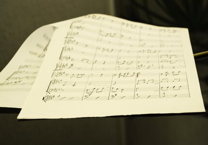 Handwritten handwritten music sheet sheet music photo