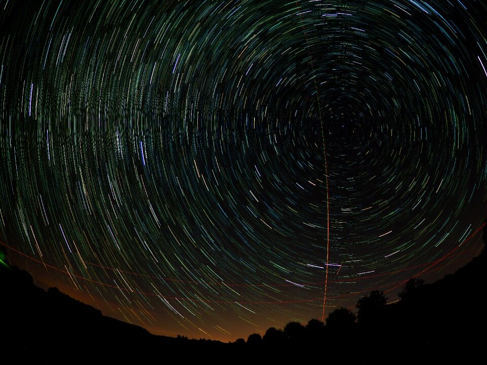 Night sky rotation of the earth astronomy