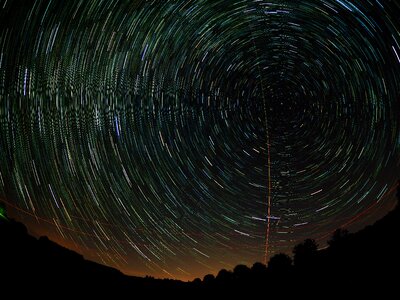 Night sky rotation of the earth astronomy photo