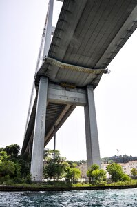 Bridge modern body of water photo