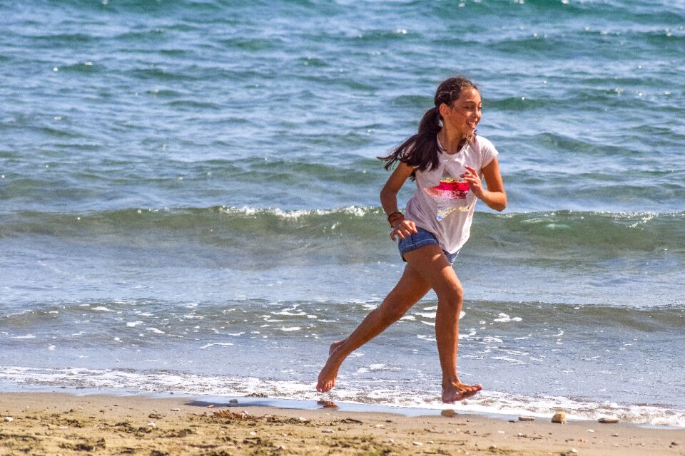 Athletic female happy