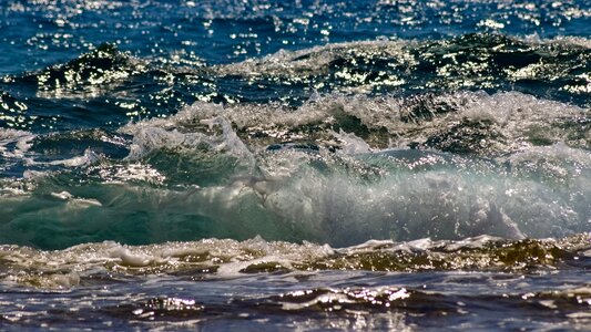 Sea sparkle sunlight