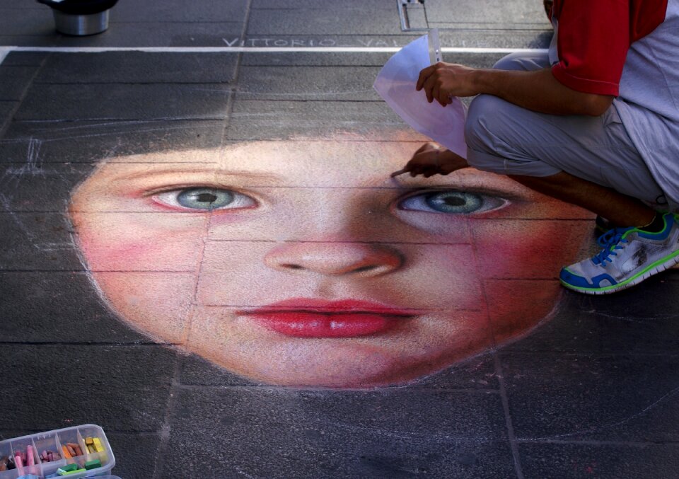 Street art portrait image