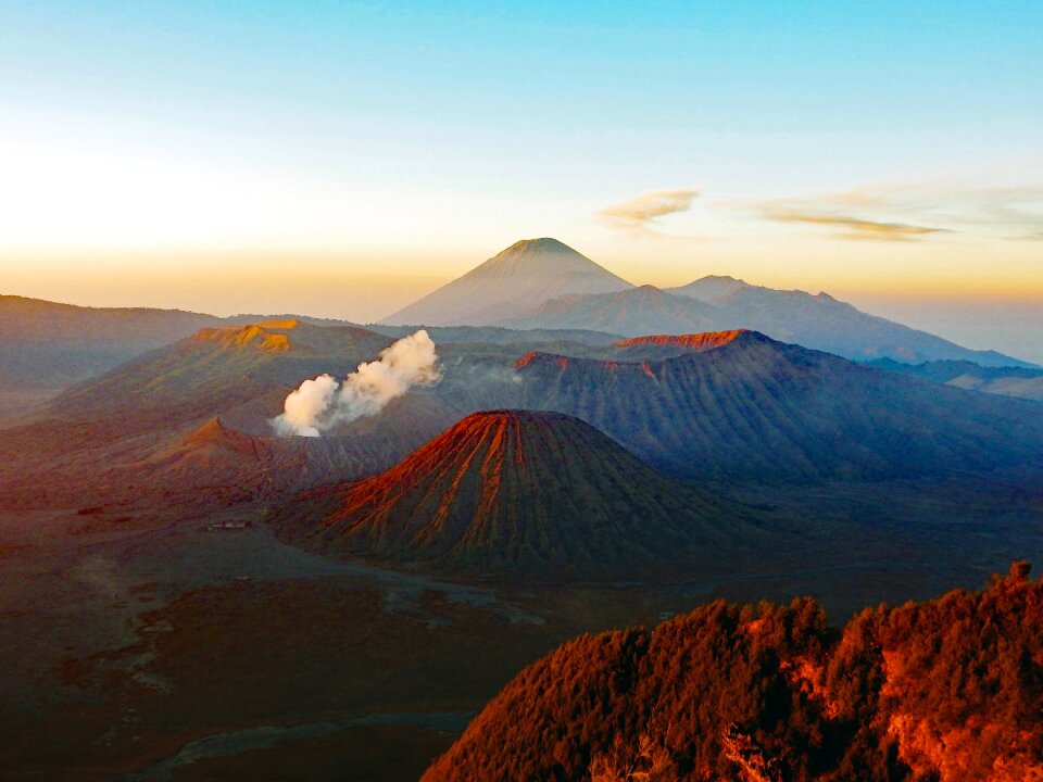 Nature lava mountains