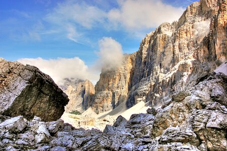 South tyrol the falzarego pass viewpoint