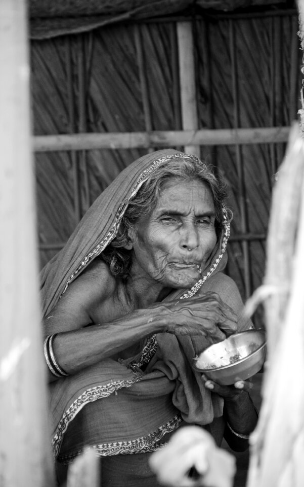 Women eating gray eating