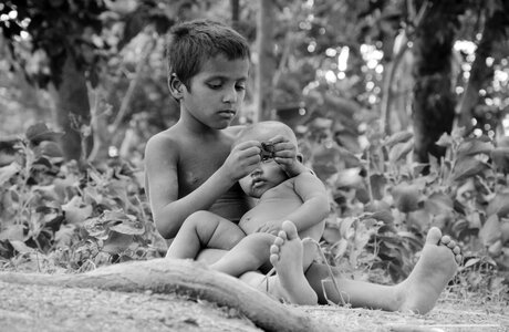 Children childhood sitting photo