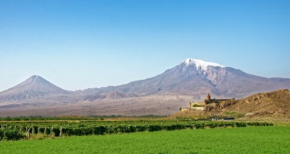 Landscape monastery mountains