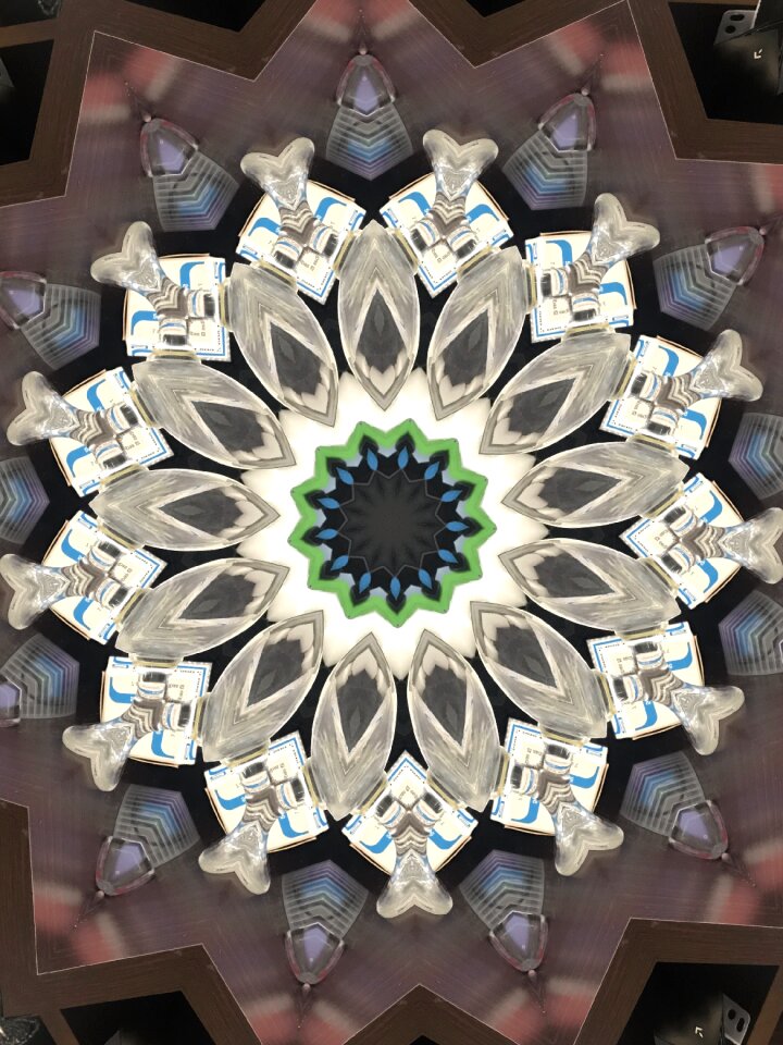 Abstract gray mandala