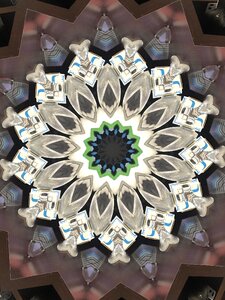 Abstract gray mandala