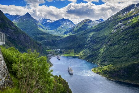 Landscape fjords norway photo