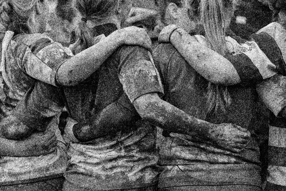 Women's rugby team mates team