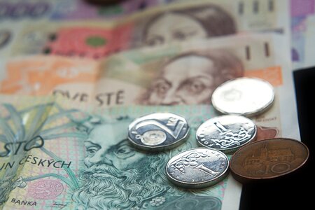 Coins crown currency