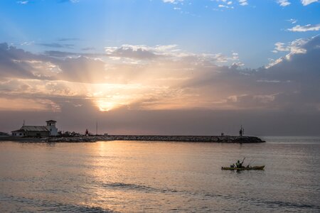 Sky blue fishing