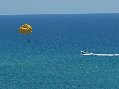 Recreation parachute seashore photo