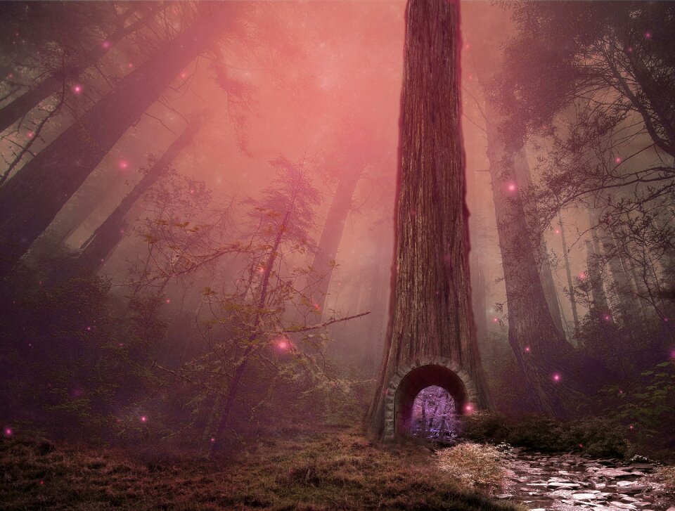 Stream tunnel surreal