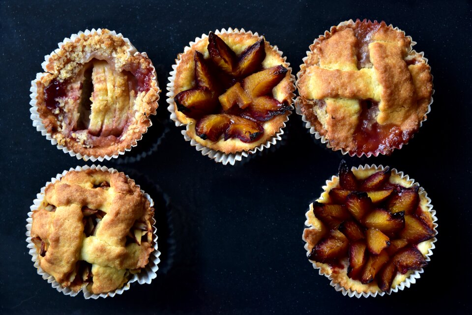 Pastries baking tray baked