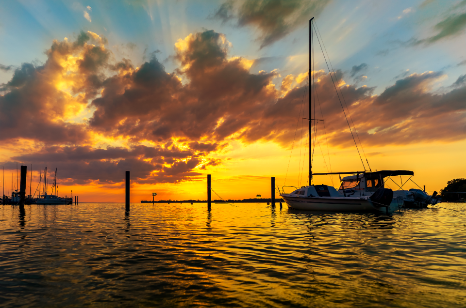 Landscape waters sky