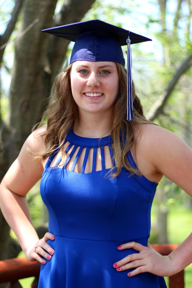 Graduate girl smiling