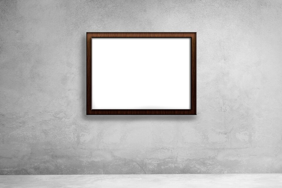 Picture frame living room wall